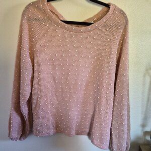 Blu Pepper pink swiss dot sweater size medium